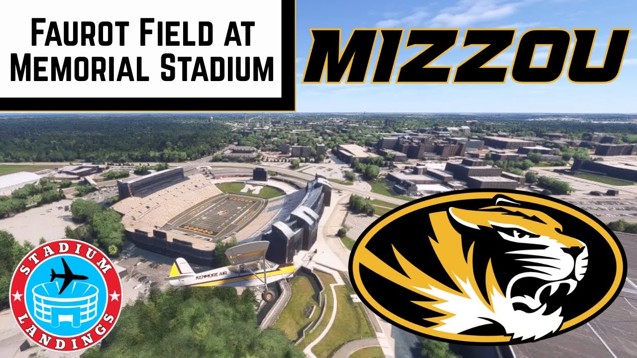 Faurot Field at Memorial Stadium - Microsoft Flight Simulator 2024 STADIUM LANDING!