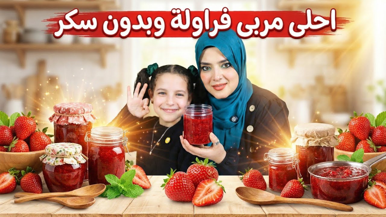 احلى مربى فراولة صحية بدون سكر بالسر بتاعي من ايدي انا ودارين 🍓🍓