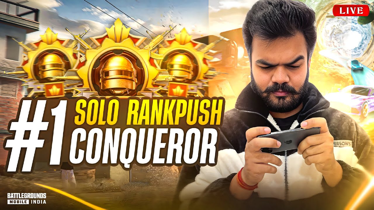 SOLO RANKPUSH TO #1 CONQUEROR | BGMI Solo Conqueror Tips And Tricks (HANDCAM)