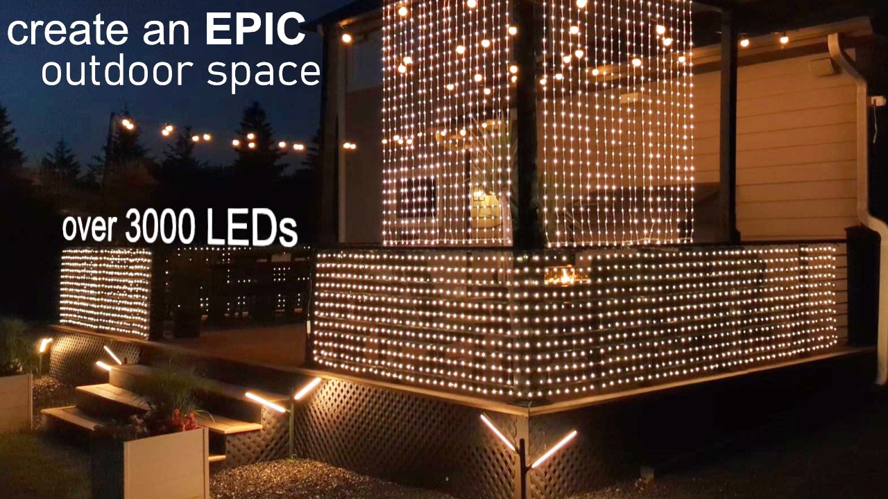 Insane Backyard Transformation Using 3000 LED Lights