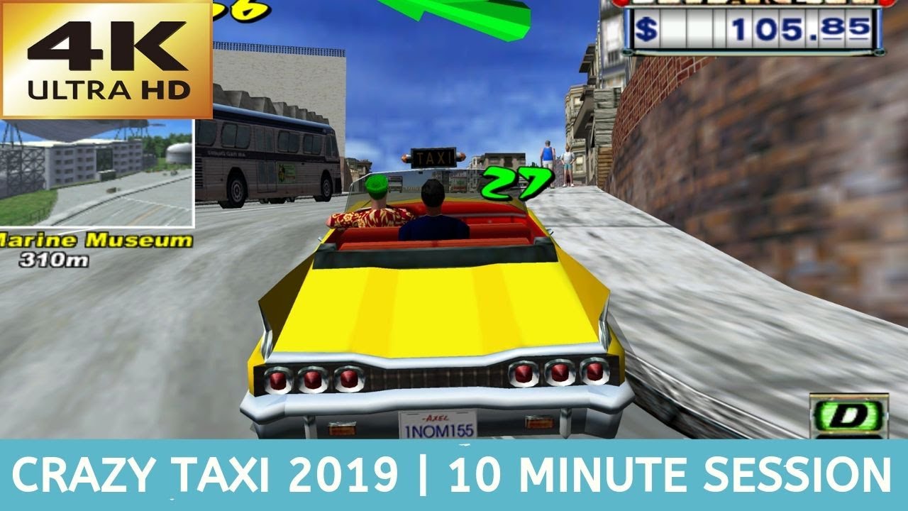Crazy Taxi | 4K | Classic PC Games | 10 Minute Session