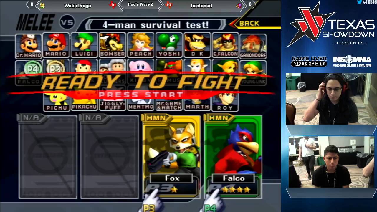 TXS16 Pools: WaterDrago (Fox) vs hestoned (Falco)