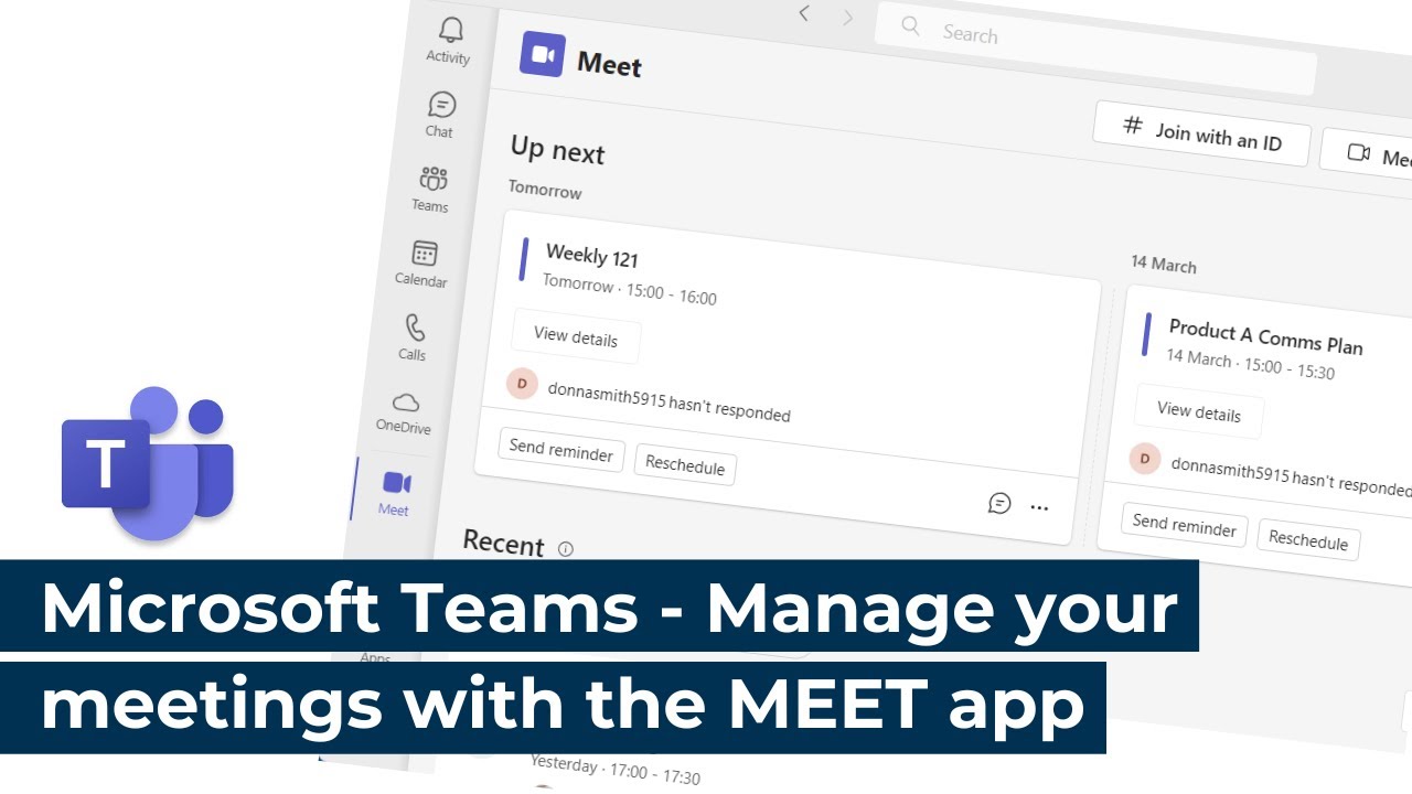 Microsoft Teams - Manage your meetings with the MEET app