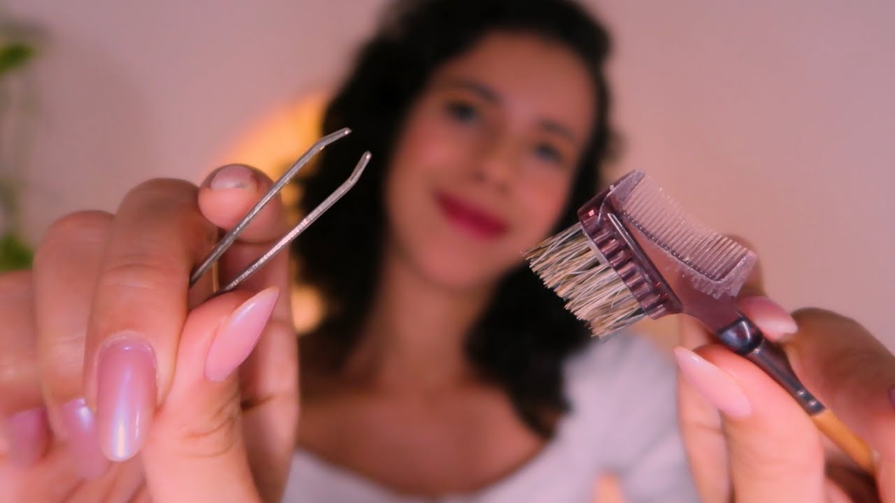 ASMR | AMIGA FAZENDO SUA SOBRANCELHA | INDUÇÃO DO SONO