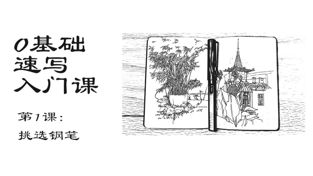 超级零基础-速写入门课（1）挑选钢笔