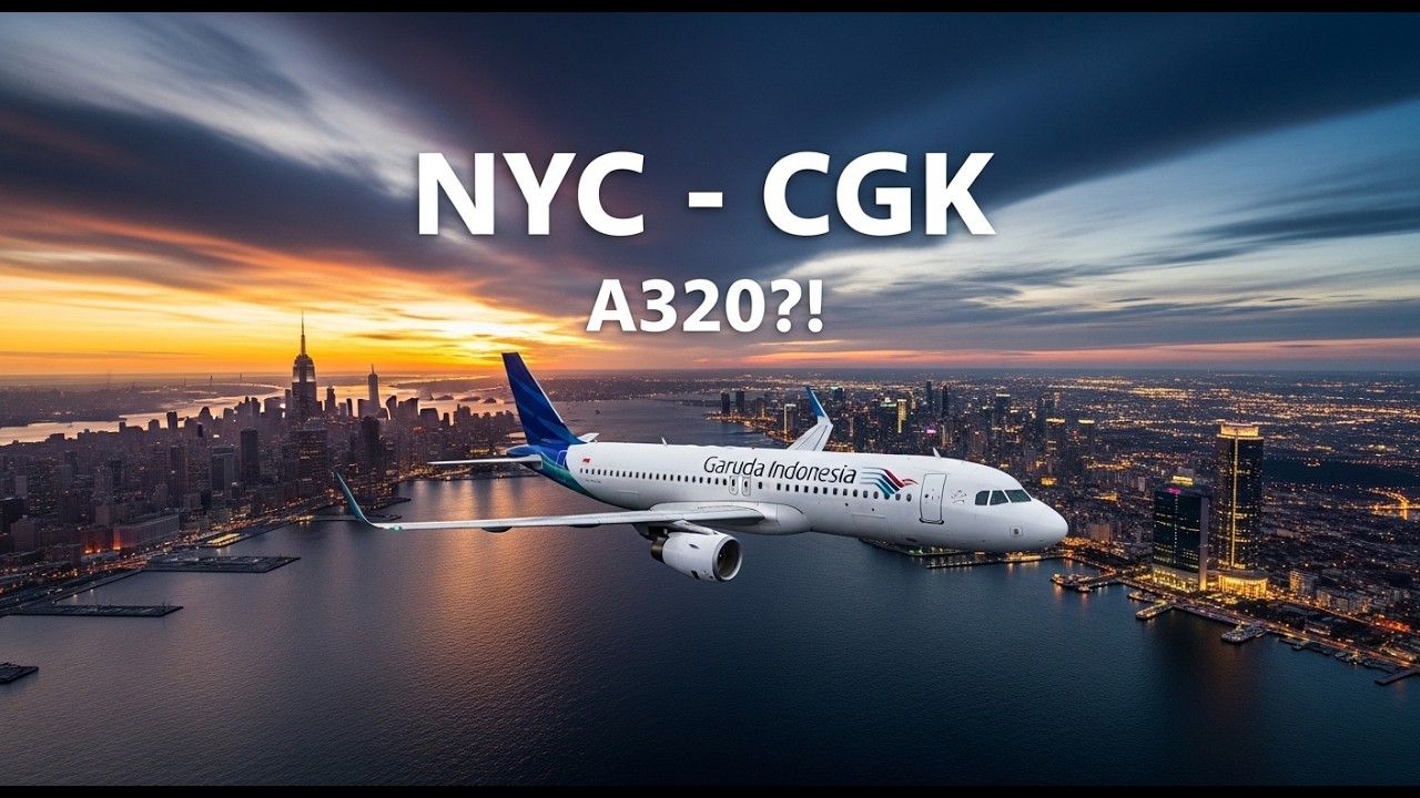 NYC → Jakarta | Garuda Indonesia A320 | Microsoft Flight Simulator