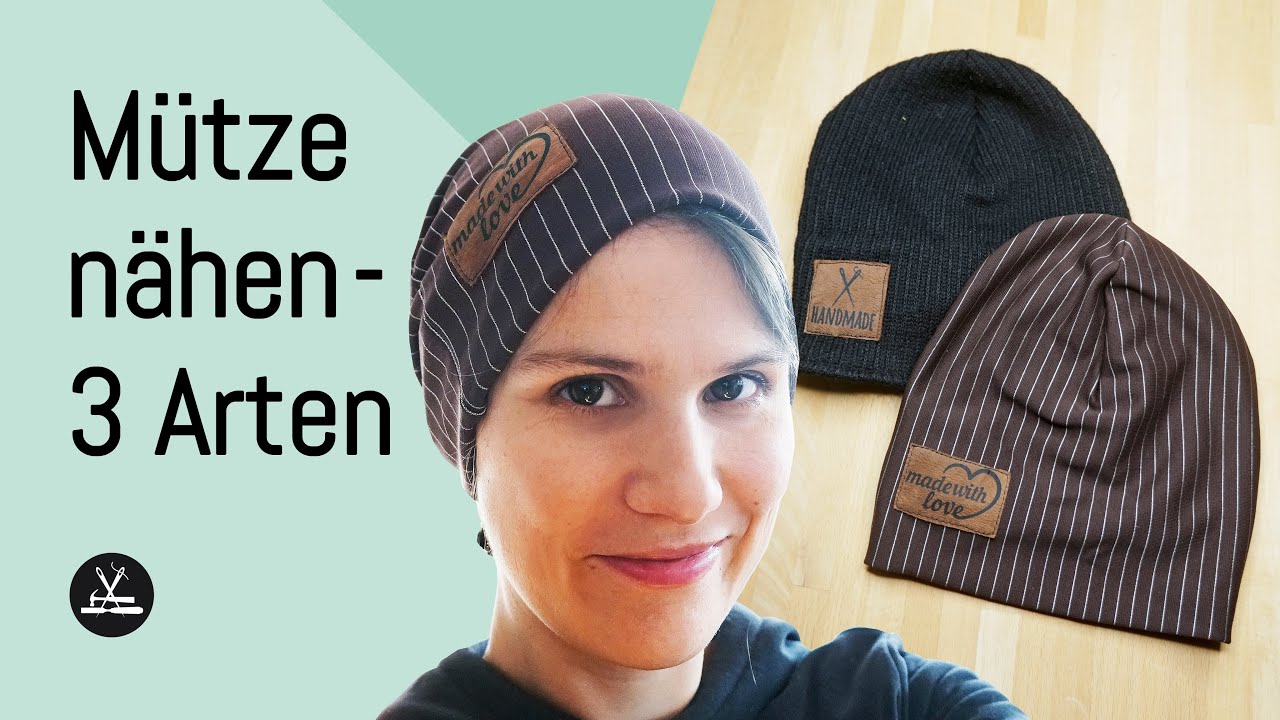 Beanie Mütze nähen: 3 verschiedene Nähtechniken