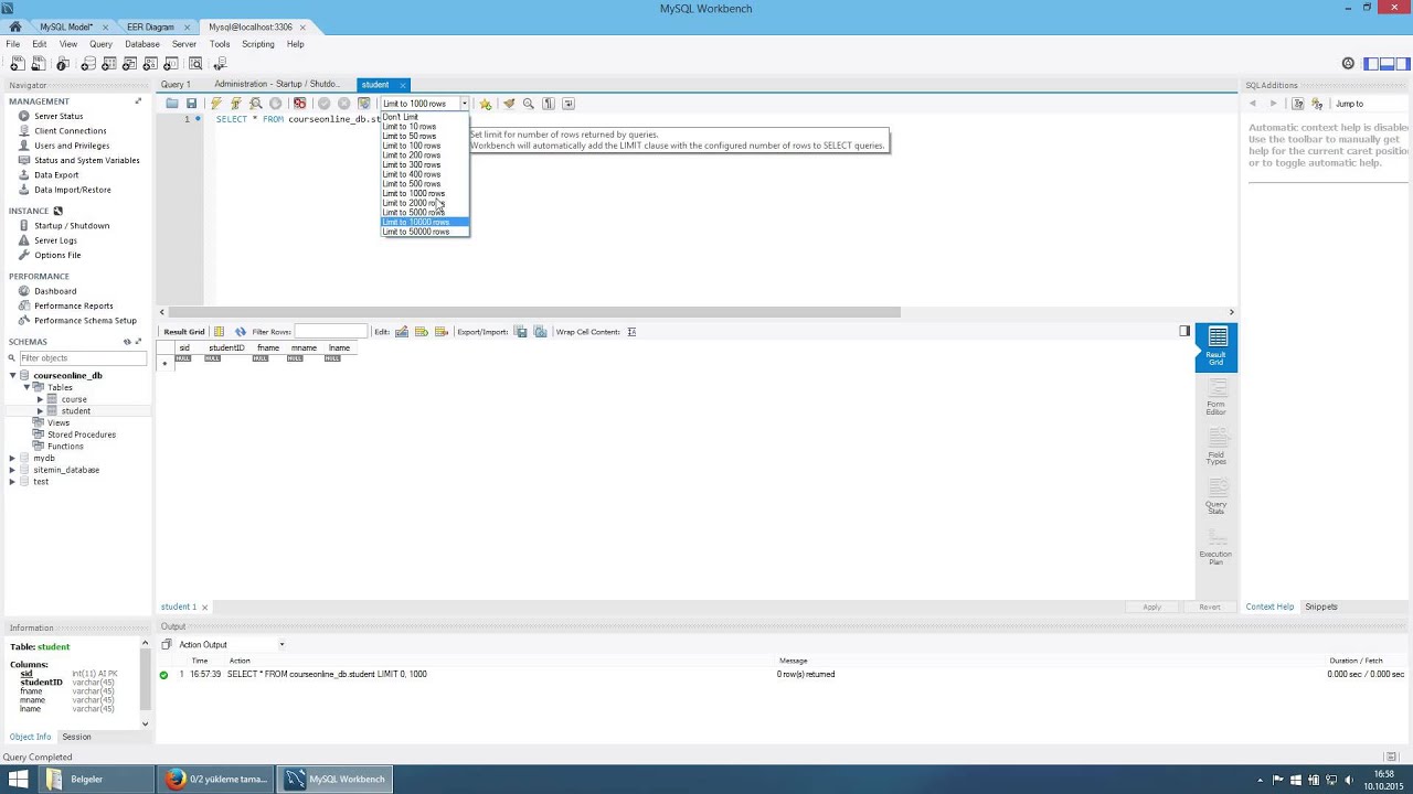 MYSQL Workbench Kullanarak SQL Query Nasıl Yazılılır ?