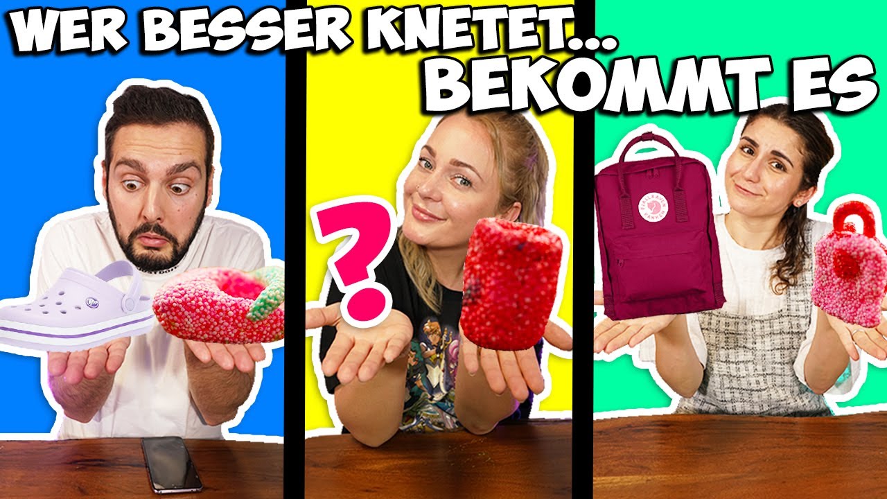 WER ES AM BESTEN KNETET BEKOMMT ES! Wer gewinnt?! Crocs, Kånken, Fila,..