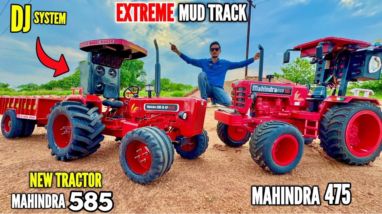 Rc New Mahindra 585 Tractor Unboxing & Testing on Extreme Mud Track - Chatpat toy TV