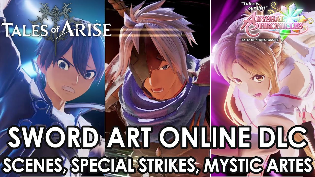 Tales of Arise - Sword Art Online Collaboration DLC Scenes, Special Strikes and Mystic Artes