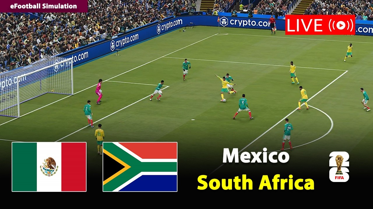 🔴Live- Mexico vs South Africa | FIFA World Cup 2026 | eFootball PES21 Simulation