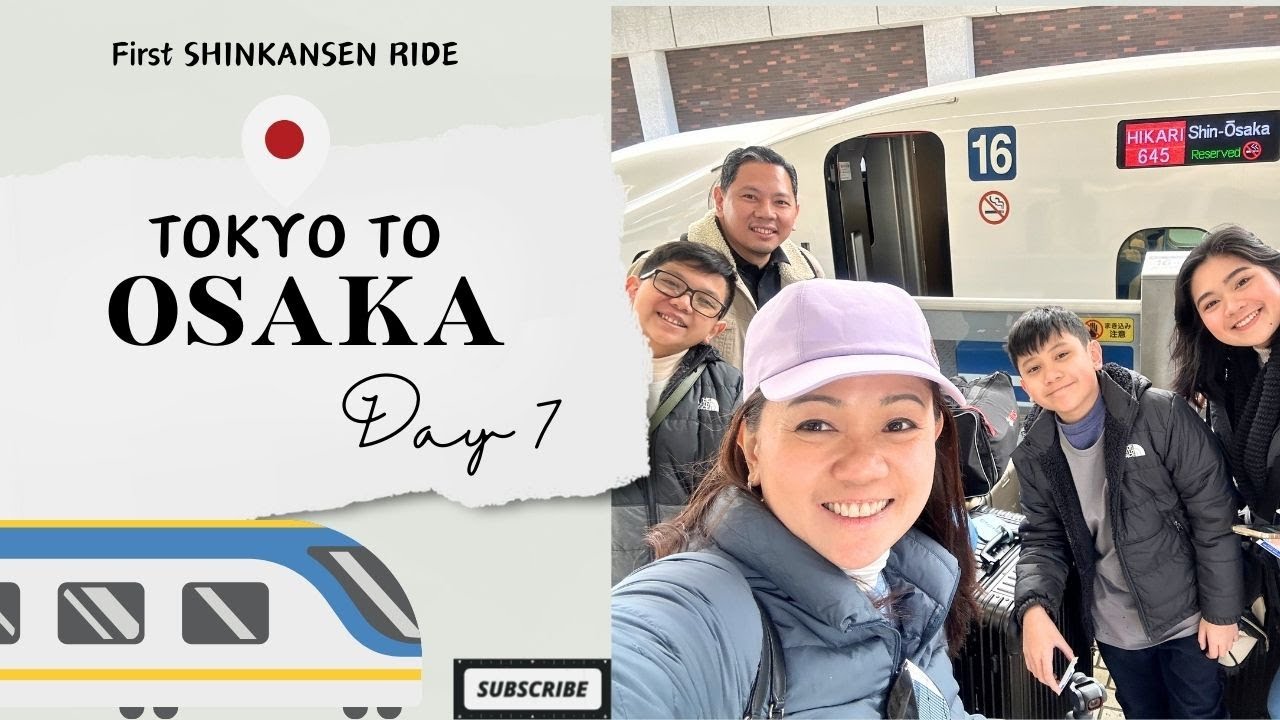 SHINKANSEN FROM TOKYO TO OSAKA (WITH LUGGAGE) || DOTONBORI AND DAIKI SUISAN