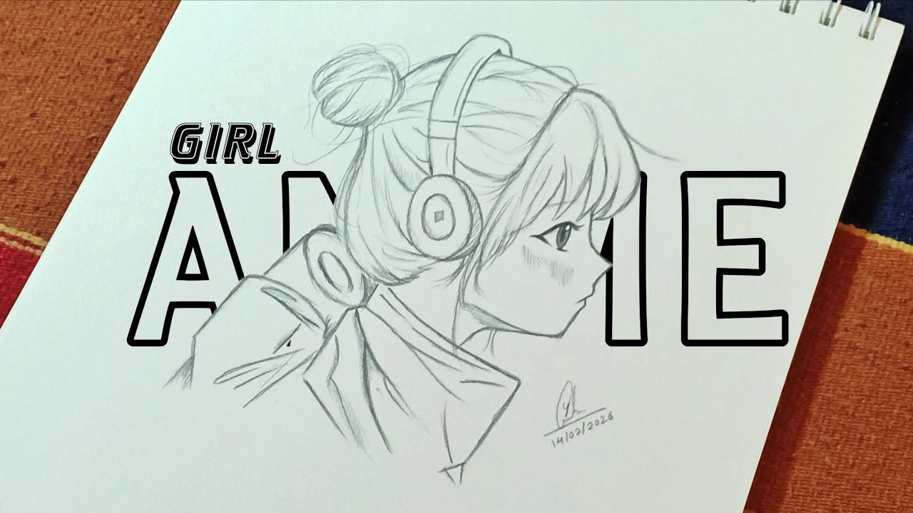 How to draw anime cute girl - TimeLapse