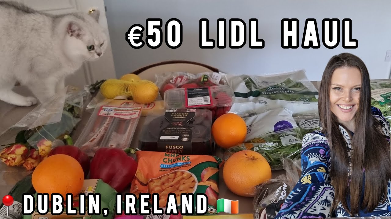 🇮🇪🛒🛍 LIDL €50 Grocery Shopping in Dublin, Ireland.  #food #groceryhaul #lidl