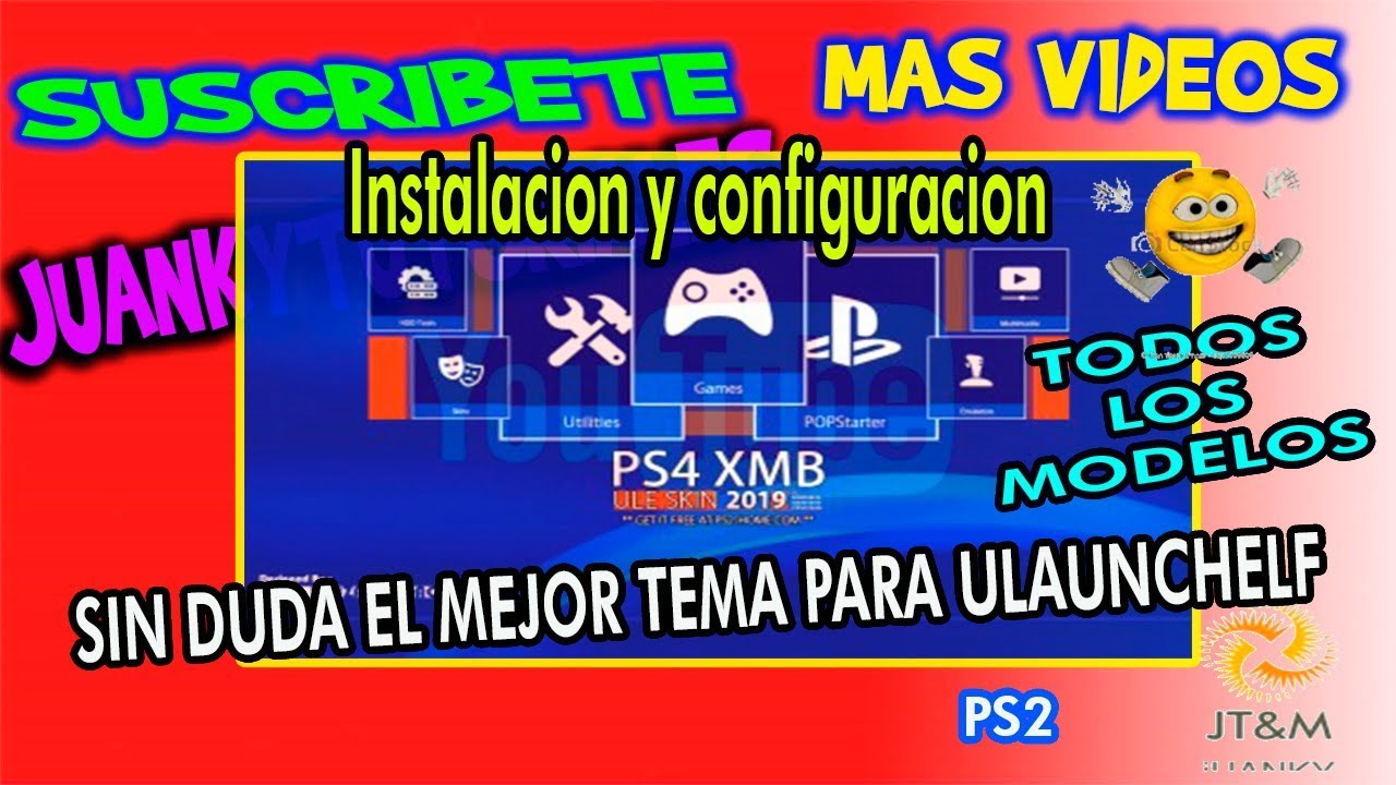 TEMA/SKIN PS4 ULAUNCHELF PS2 | INSTALACIÓN Y CONFIGURACIÓN TODOS LOS MODELOS PS2