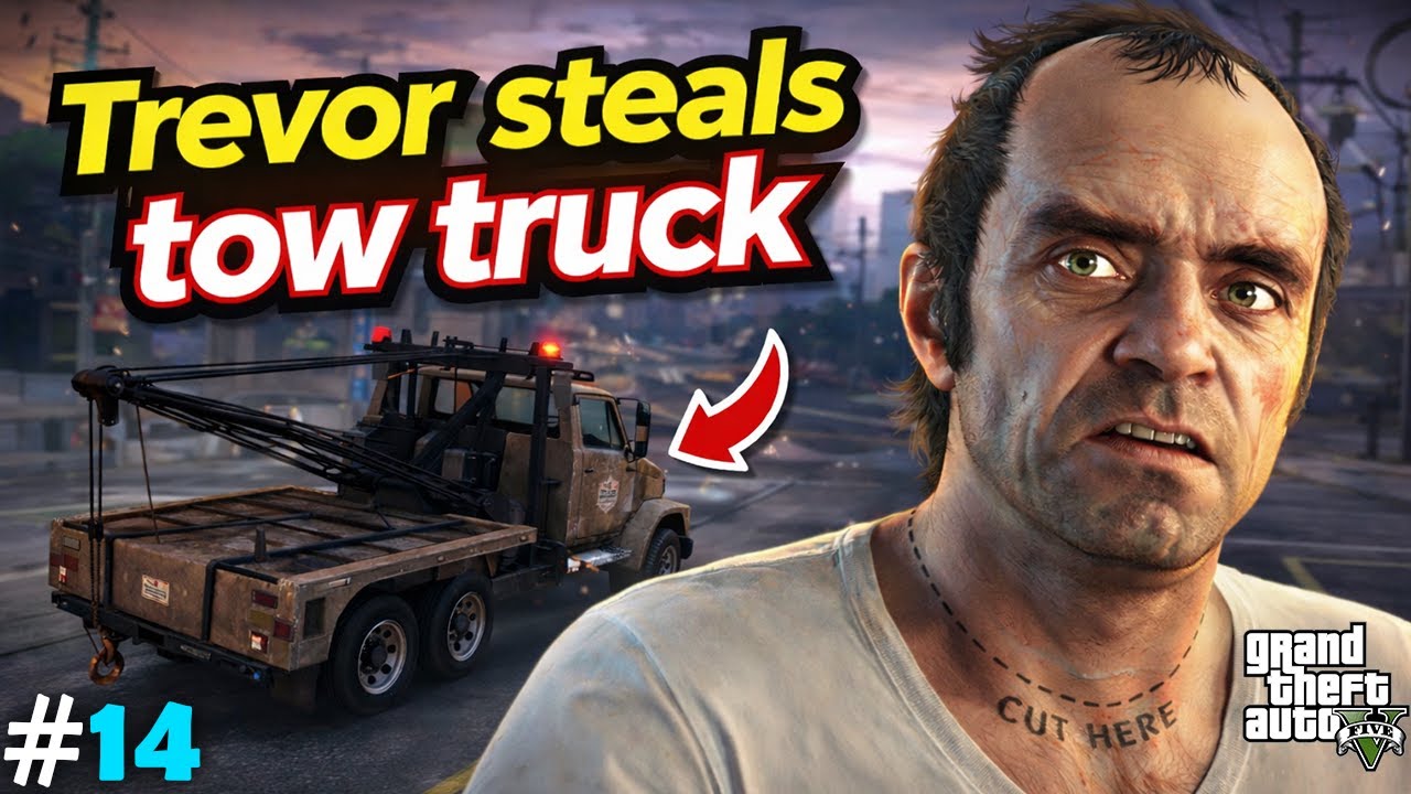 Trevors steals a Tow Truck in GTA 5 | FIB missions  in Grand Theft Auto V