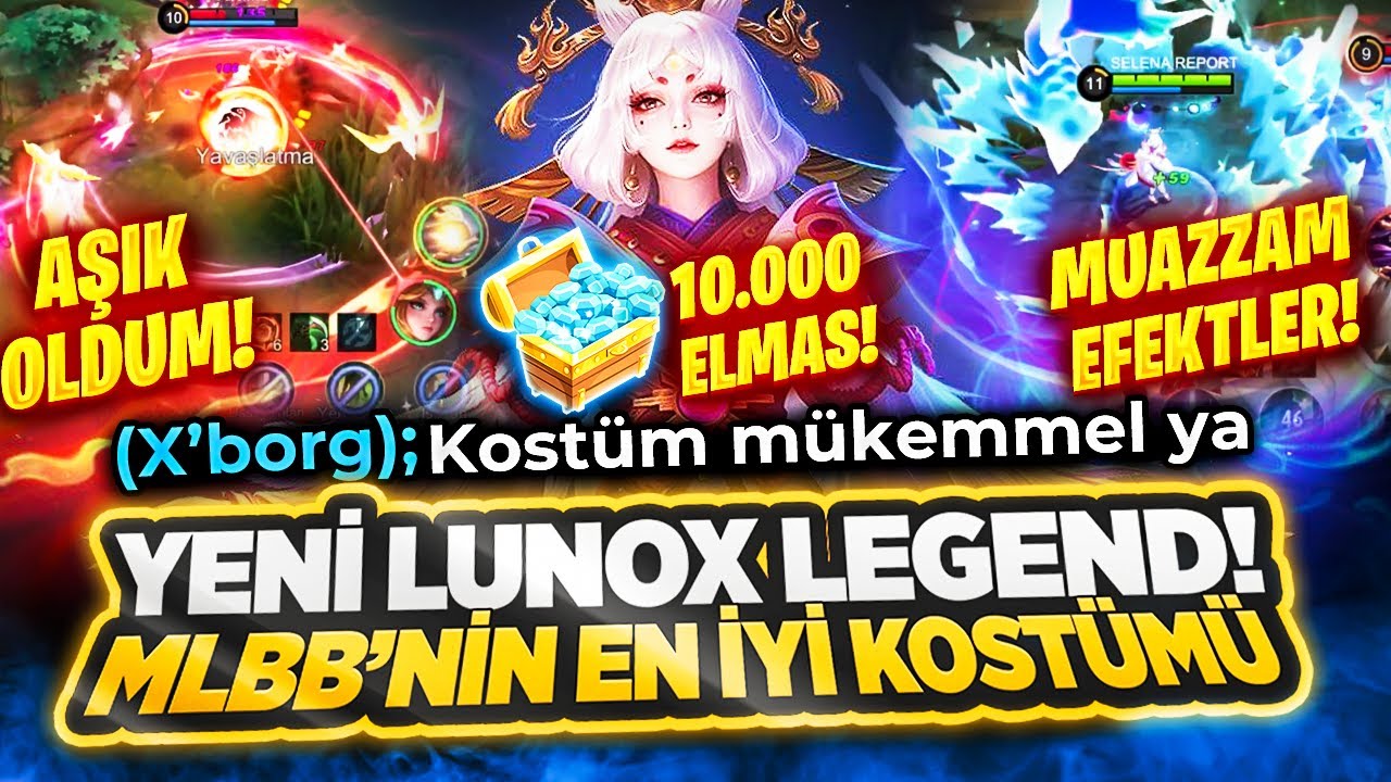 LUNOX LEGEND KOSTÜM! MLBB'NİN EN İYİSİ! 10.000 ELMASLIK KOSTÜMÜ 720 ELMASA ÇIKARDIM!