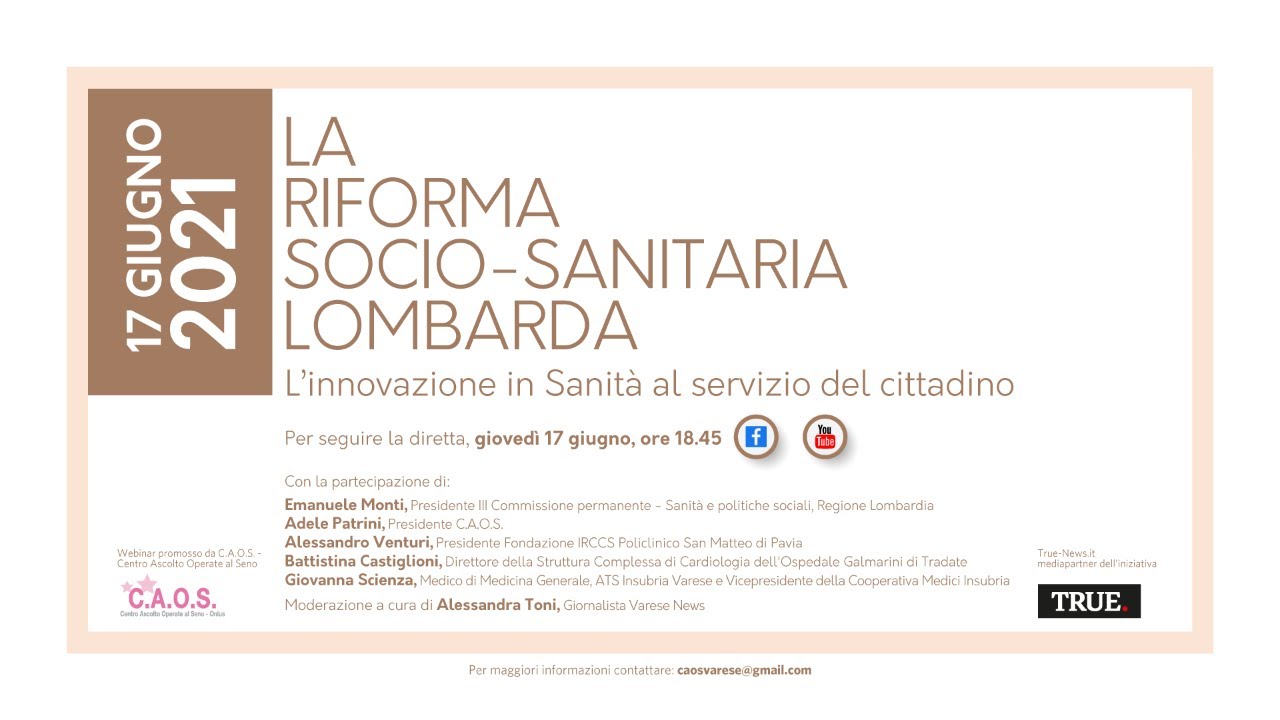 La riforma socio-sanitaria lombarda. L'innovazione in Sanità al servizio del cittadino