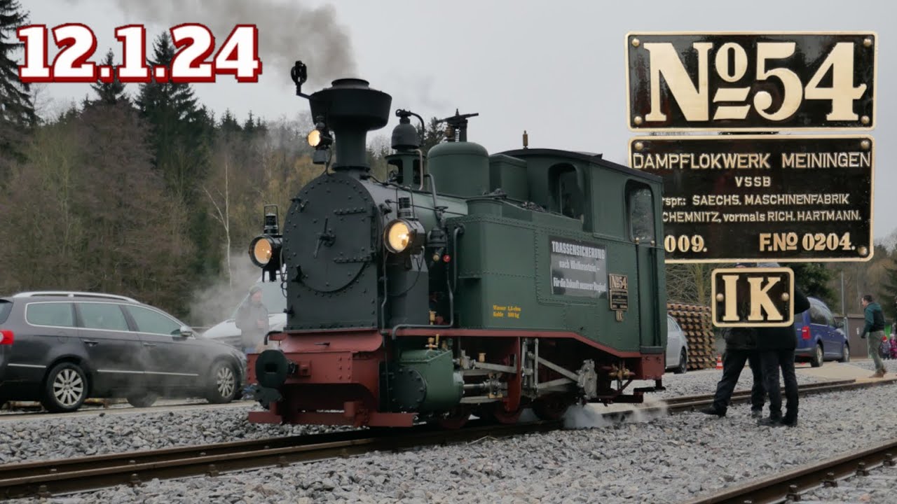 IK - DAMPF im NEUEN Bhf. Oberschmiedeberg | 12.1.2024 | "Eine Legende kehrt zurück"