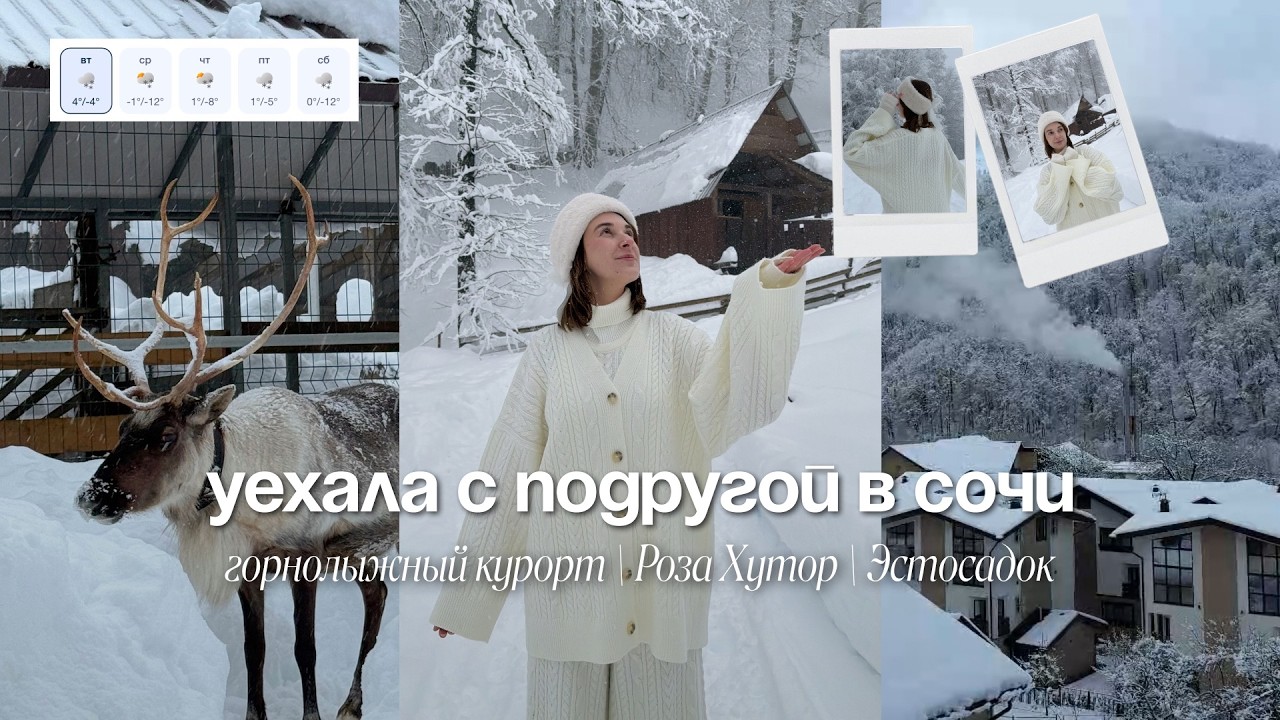 Зимнее путешествие в Сочи: санаторий Орджоникидзе, парк Дендрарий, Роза Хутор и Эстосадок 🏔️