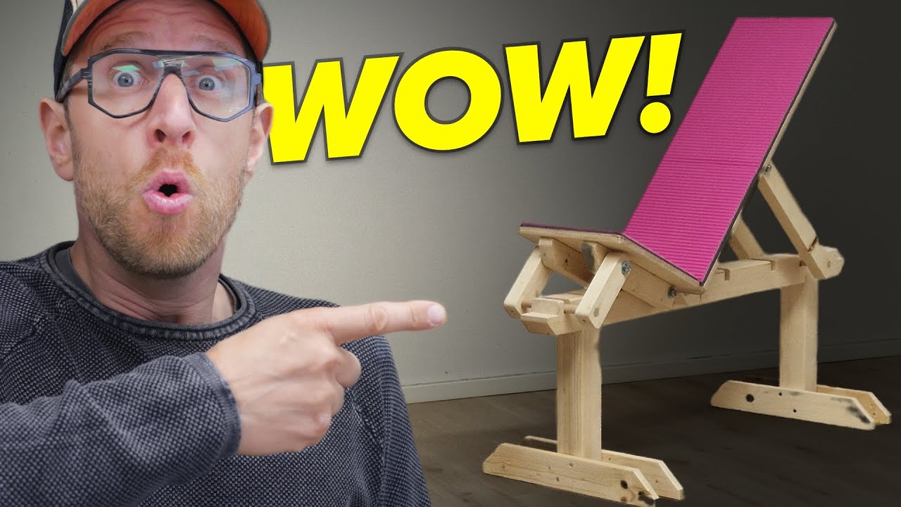 So hab ich mir eine verstellbare Fitnessbank aus Holz gebaut