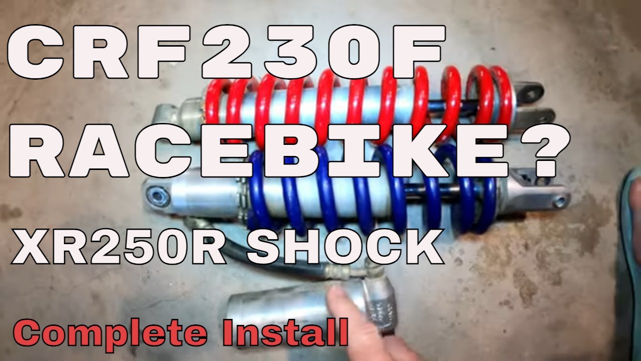 XR250R shock on a CRF230F.  A Race Bike? Complete install.