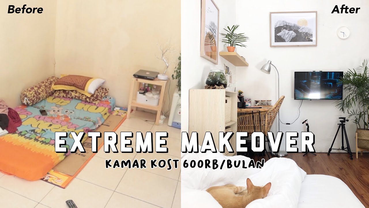EXTREME MAKEOVER KAMAR KOST 2020 Uk 3.6x3 meter || SEMUA SERBA BELI DI SHOPEE (Indonesia 🇮🇩)