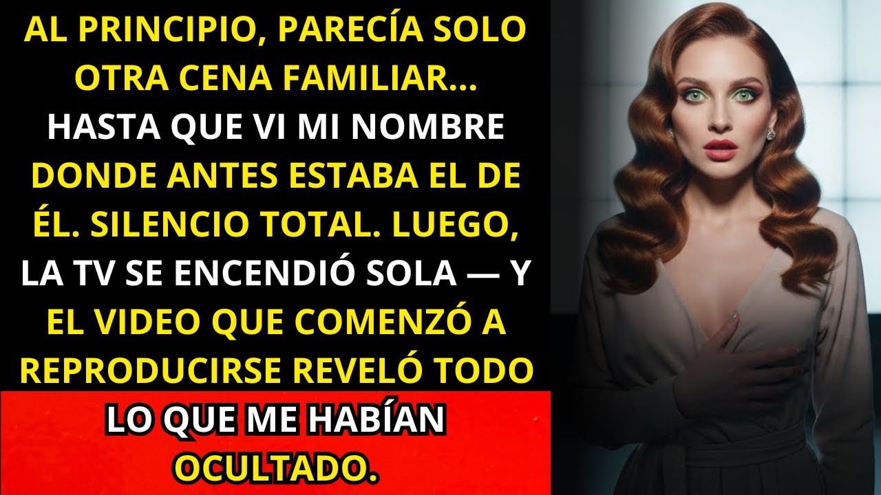 Me senté en la cena familiar y vi mi nombre en lugar del de mi difunto esposo — entonces empezó un..