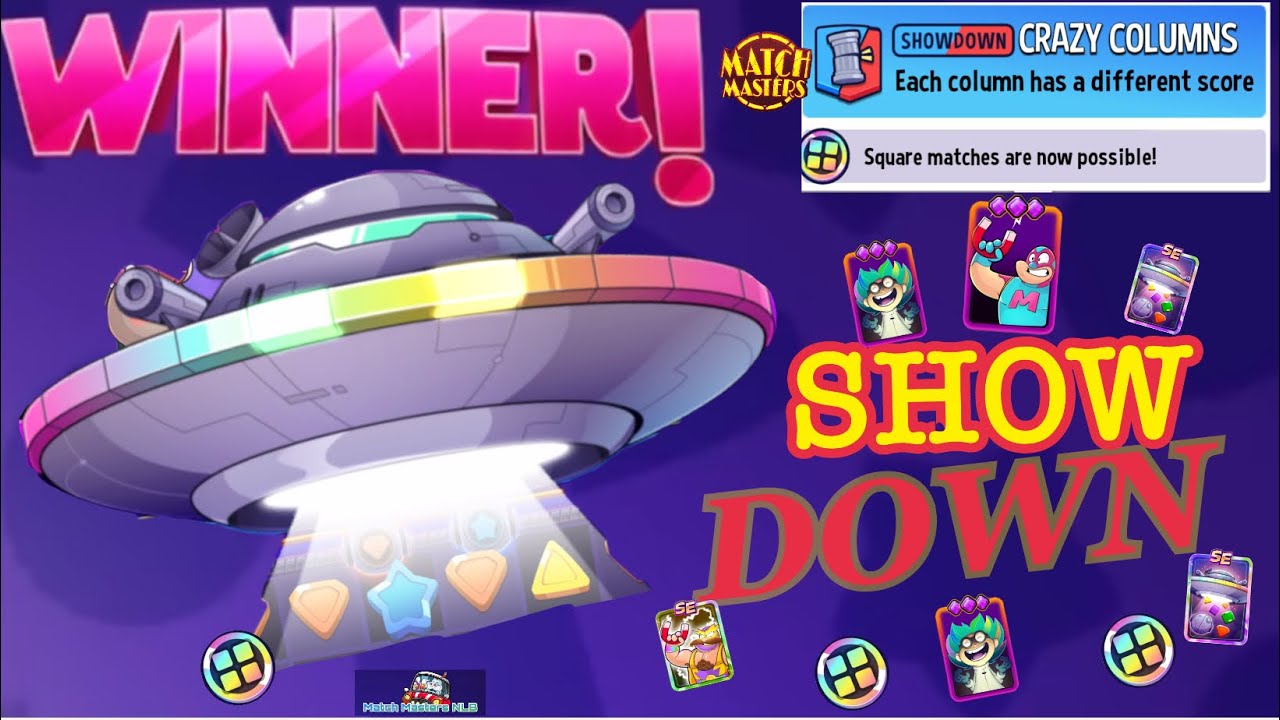 SHOWDOWN Crazy Columns SQUARE ⬛ Daily Mode Match Masters With SE UFO Winner