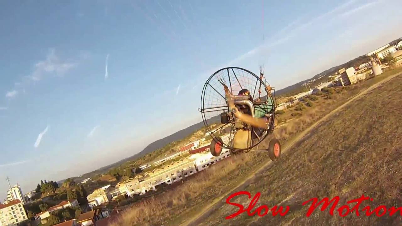 Take Off paratrike crash, with lucky, lots of lucky
