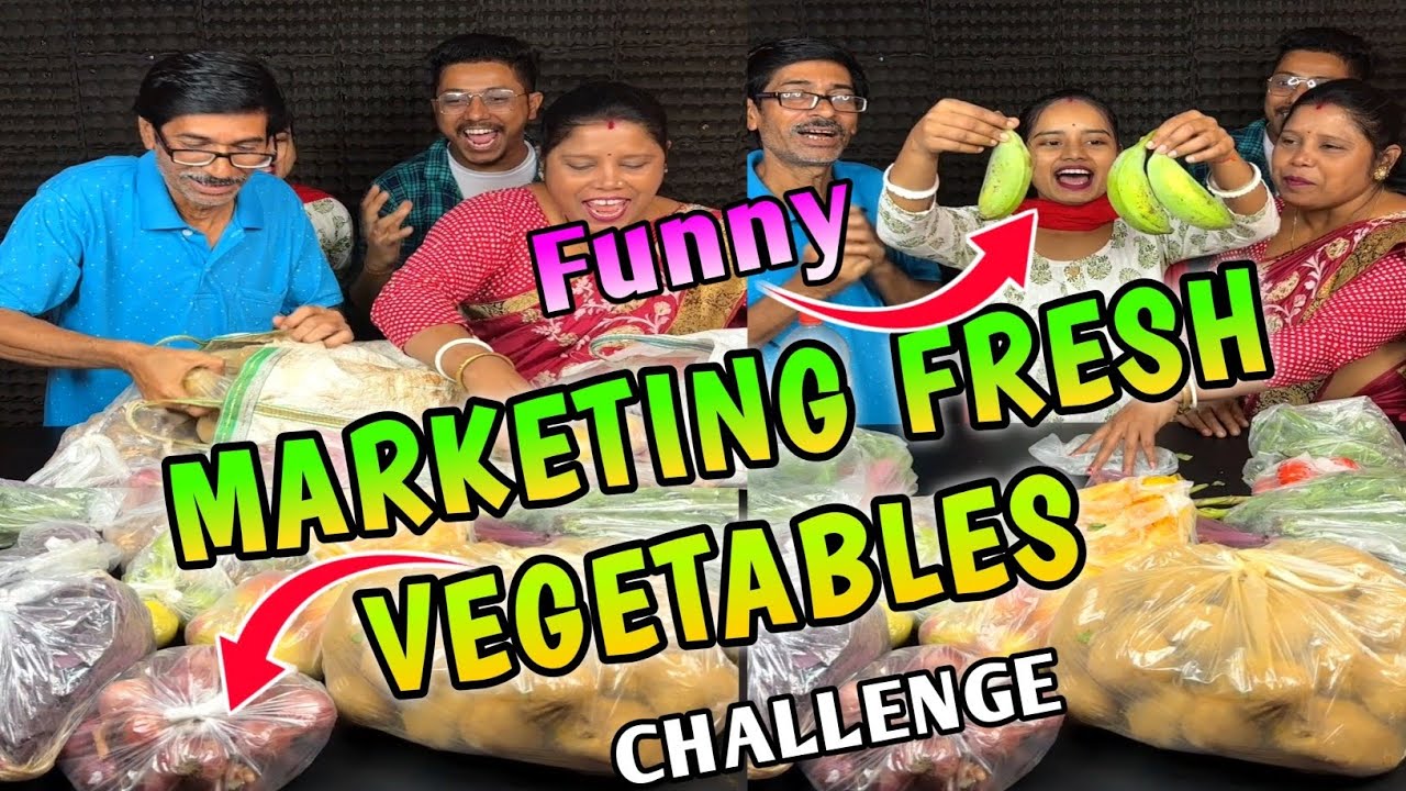 Immense Marketing Fresh Vegetables Funny Challenge With Family