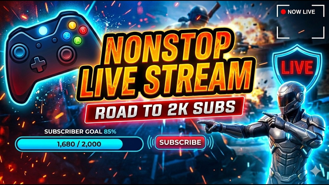 nonstop gaming live stream | road to 2k subs | vivekso4502p gaming