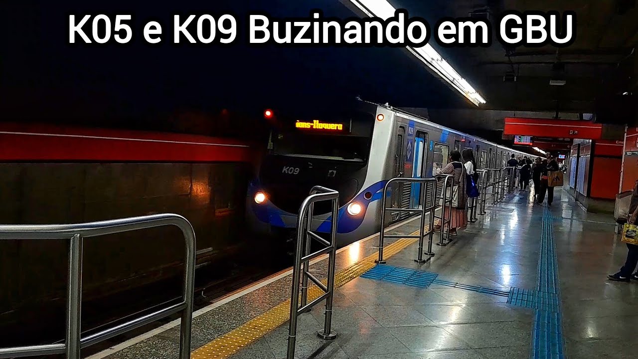 Metrô SP | Frota K (K05 e K09) Buzinando na Estação Anhangabaú