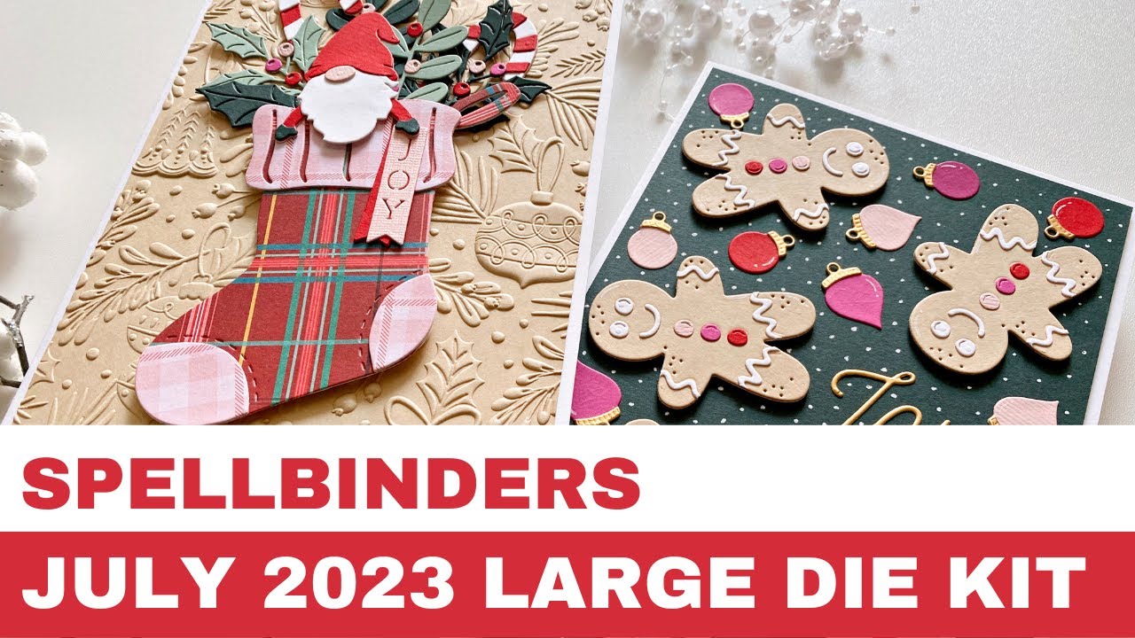 #219 Spellbinders July 2023 Large Die Kit & 3D Embossing Folder Kit - Card Inspirations