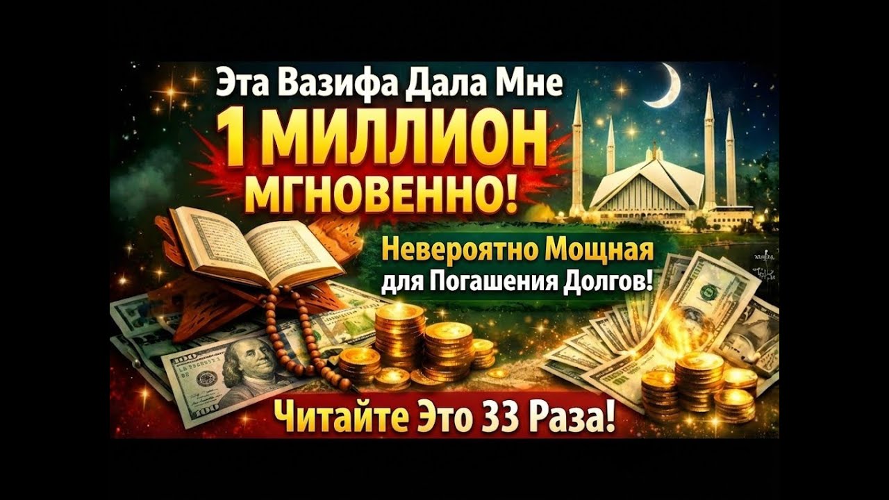 После Асра не вставайте — прочитайте это один раз и увидите, как Аллах погасит долги из невидимого