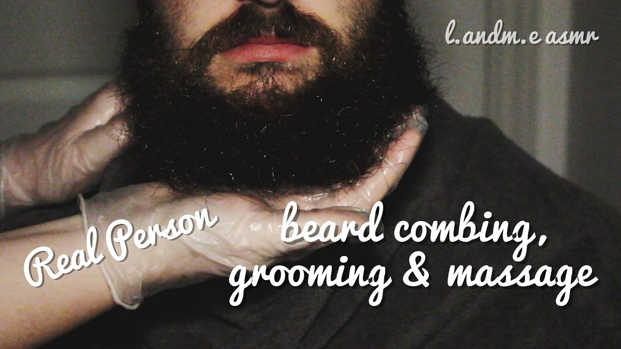ASMR 💆 || REAL PERSON beard brushing, grooming & massage || no talking 🤐 ||