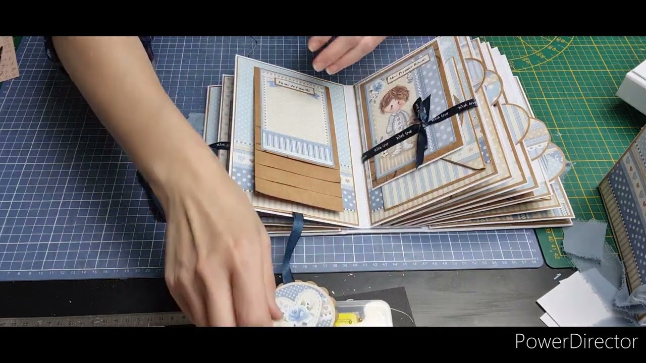Présentation Album fait avec la collection little boy de chez stamperia