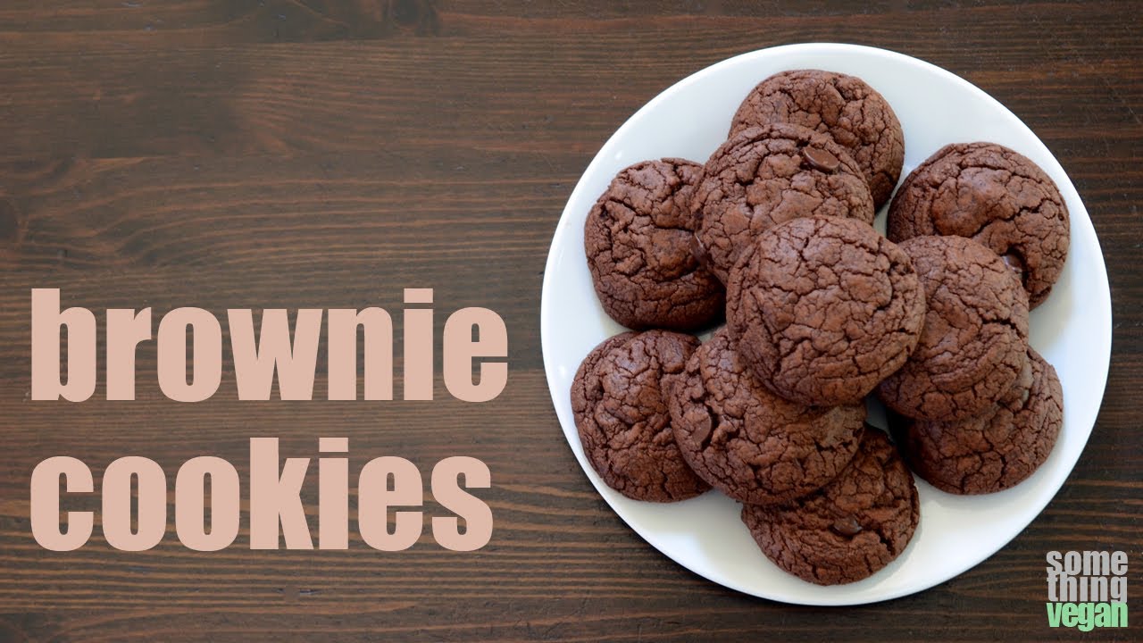 brownie cookies Something Vegan