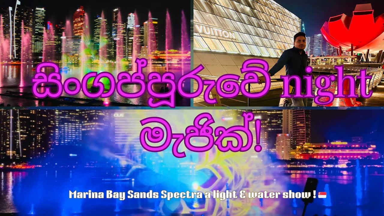 Marina Bay Sands Spectra Light Show REVIEW - සිංගප්පූරුවේ රාත්‍රී මැජික්! | BeautySG