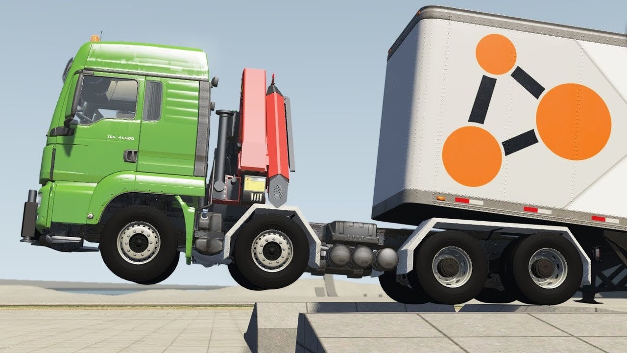 BeamNG Drive - MAN TGS 8x4 Semi Truck Suspension Test