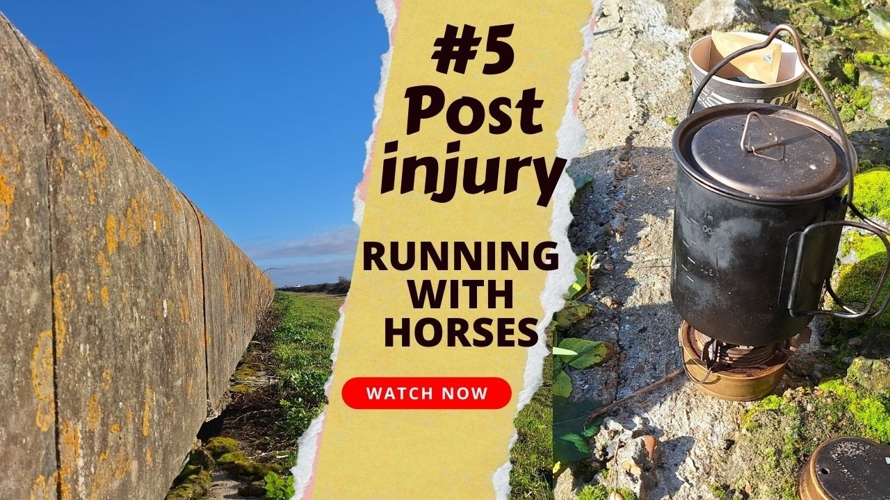 I made a mistake.. #5 post injury run. racing wild horses. Trangia water boil