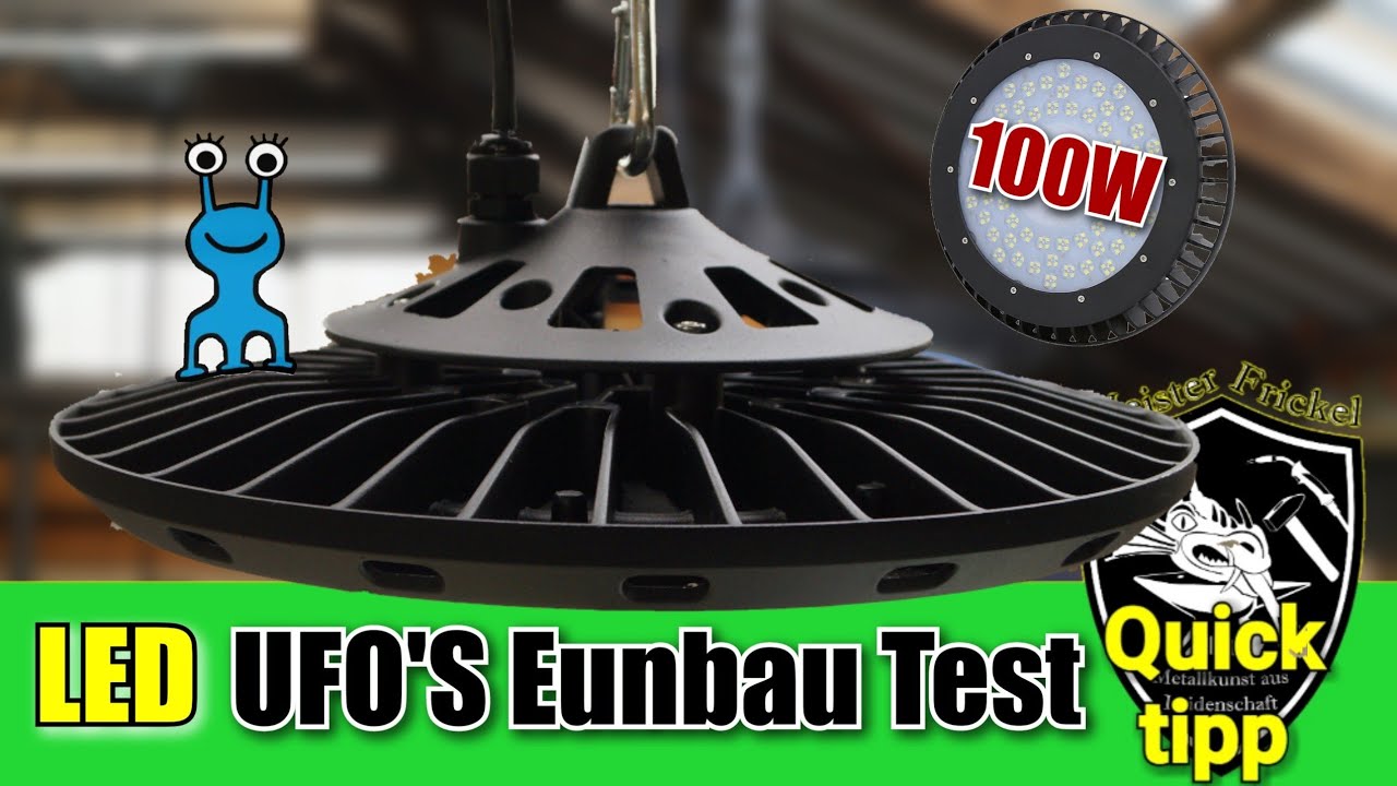 100 Watt LED UFO Hänge leuchten mehr Licht für die Werkstatt