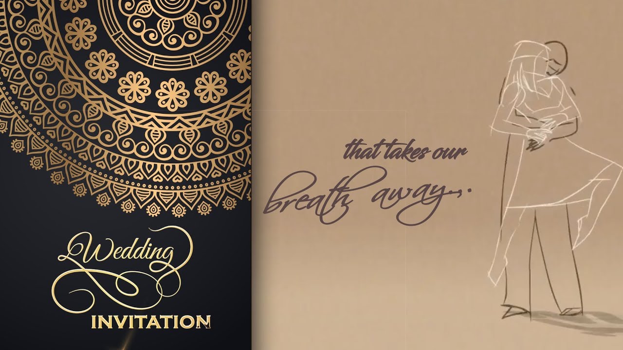 Wedding Invitation | Royal and Soulful Wedding Invite | Video Tailor | Save the date | VTSD040