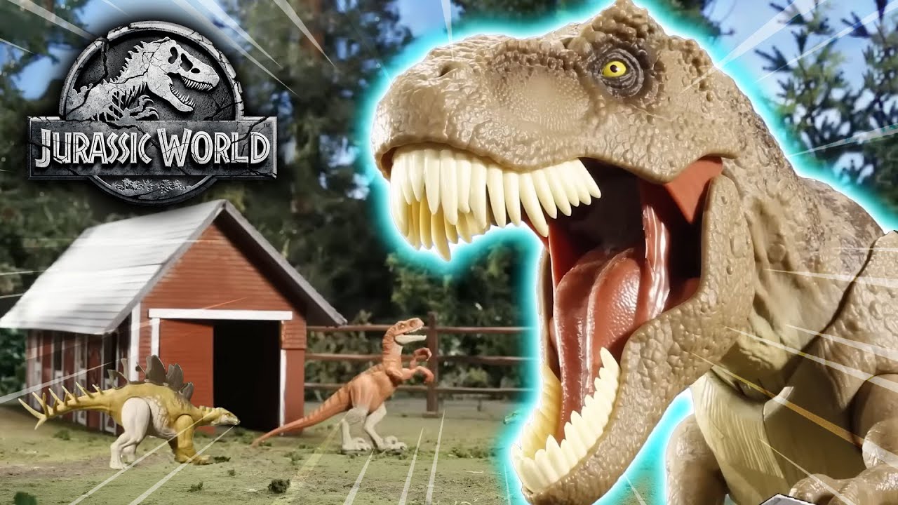 T. rex Gets Loose on the Farm! | Jurassic World | Mattel Action! | 60+ Minutes