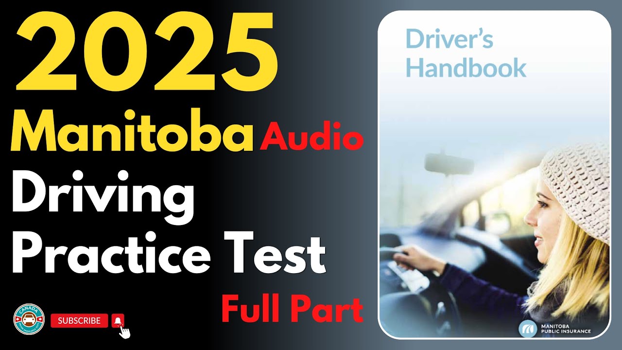 Manitoba Driving Practice Test Full Part | Audio | Canadian Driver Knowledge Test