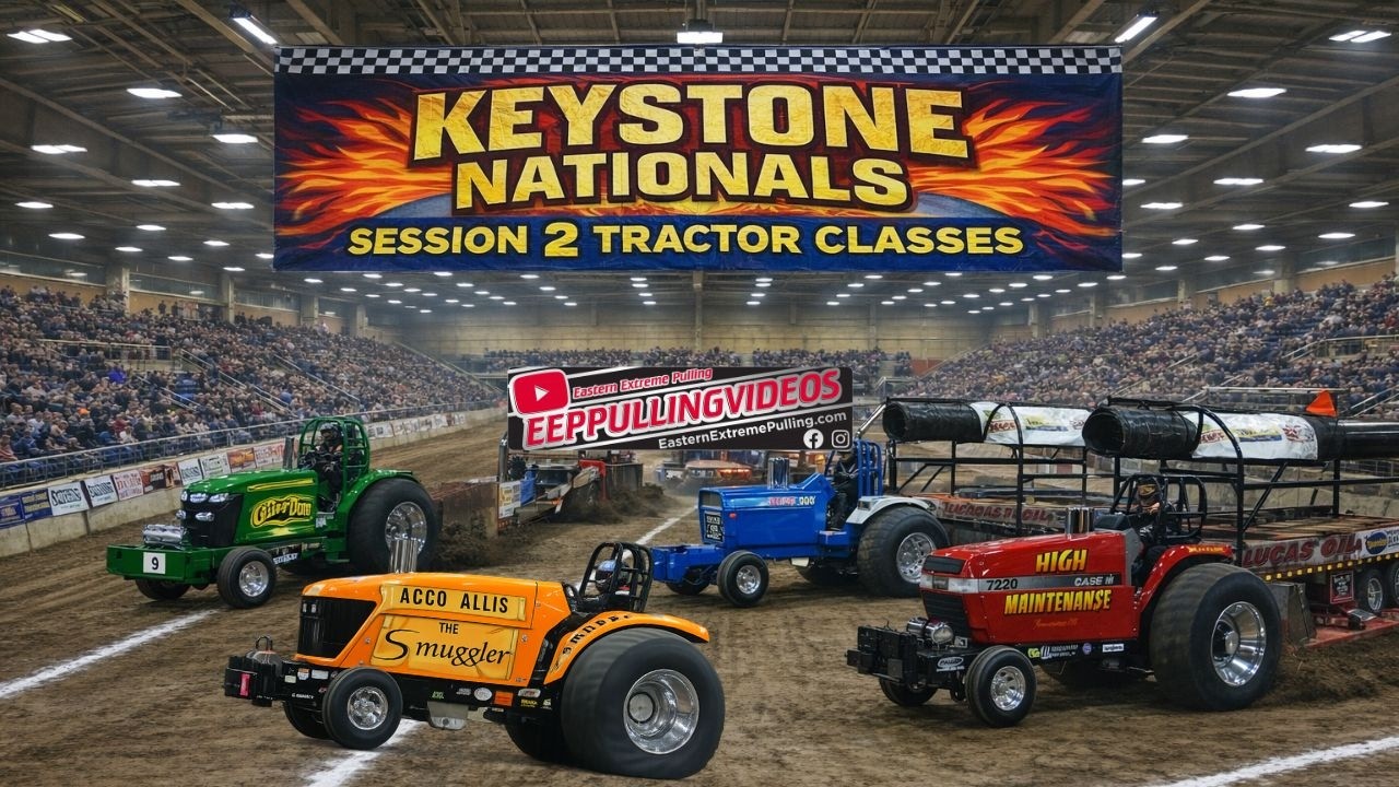 MEGA Keystone Natls Tractor Pulling Action