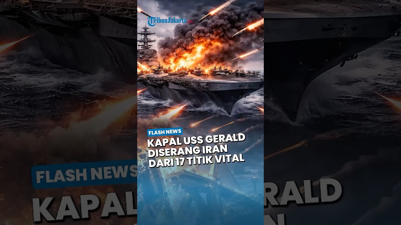 Iran Tak Takut! USS Gerald R Ford Diserang dari 17 Titik, Kapal Nuklir Terbesar AS Dipaksa Mundur