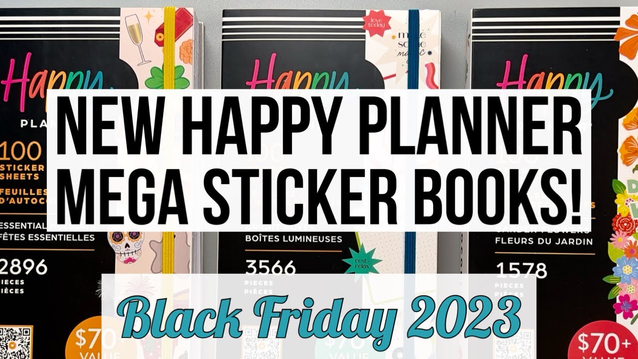 NEW! Happy Planner Mega Sticker Books - Black Friday Deal! Bright Boxes, Holidays & Garden Florals