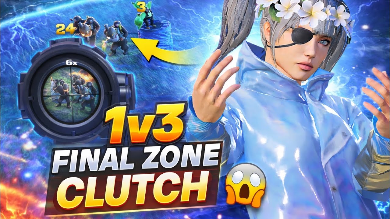 1 vs 3 Final Zone Clutch 😱 | Solo Conqueror Domination | BGMI @RaicheXPlazZz and @JONATHANGAMINGYT 